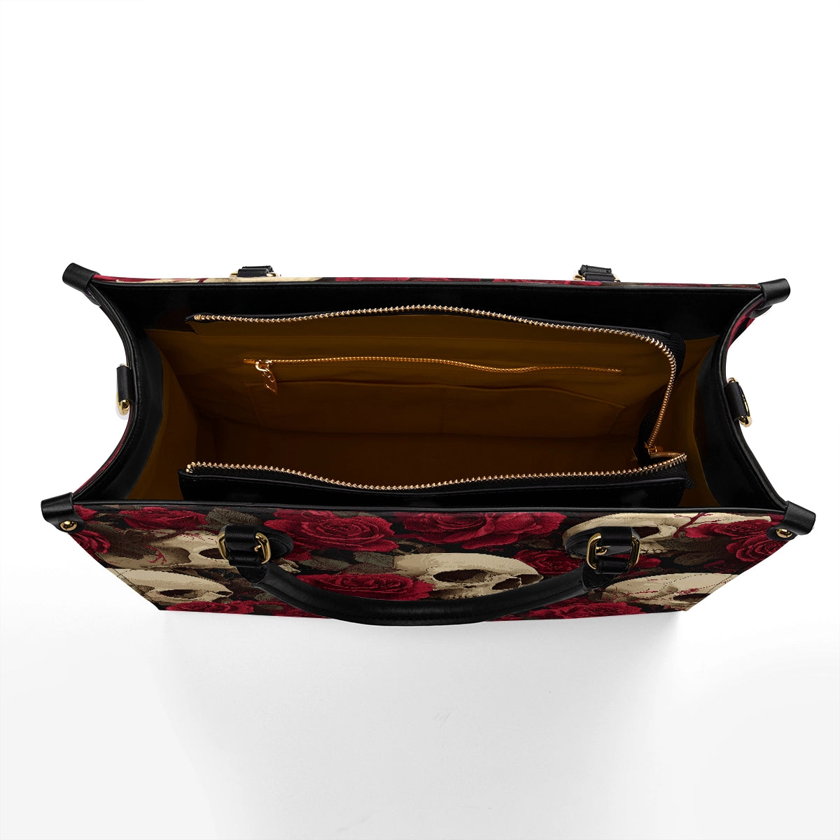 Shineful Leather Bag Crimson Skull Garden