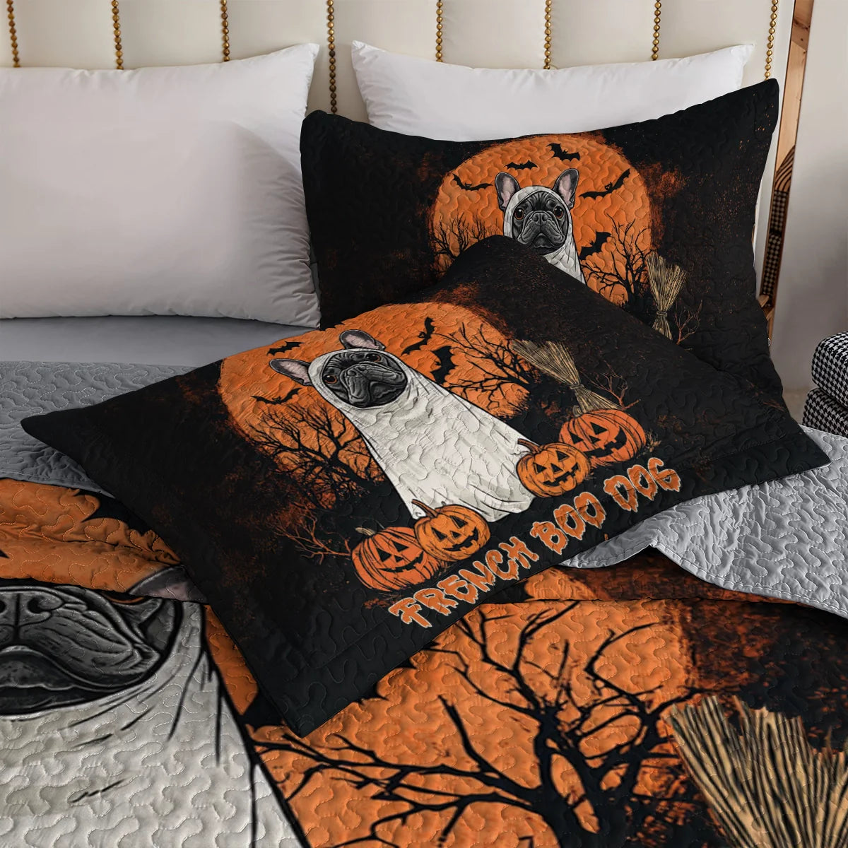 Shineful All Season Quilt 3-Piece Set - Friend Boo Dog