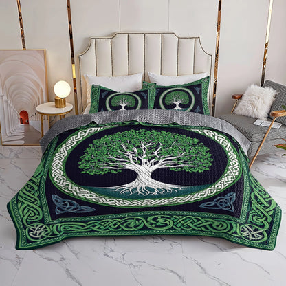 Shineful All Season Quilt 3-Piece Set - Celtic Tree of Life