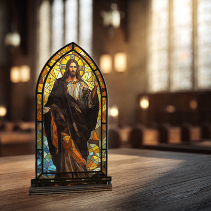Shineful Suncatcher Candle Holder Christ’s Blessing