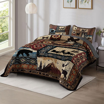 Shineful All Season Quilt 3-Piece Set Tribal Spirit Journey