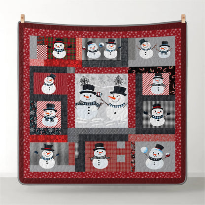 Shineful Quilt 3-Piece Set Playful Snowmen