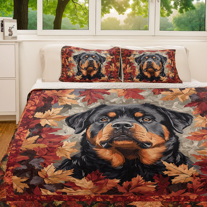 Shineful All Season Quilt 3-Piece Set - Rottweiler Majesty