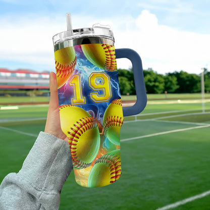 Shineful Tumbler Personalized Softball