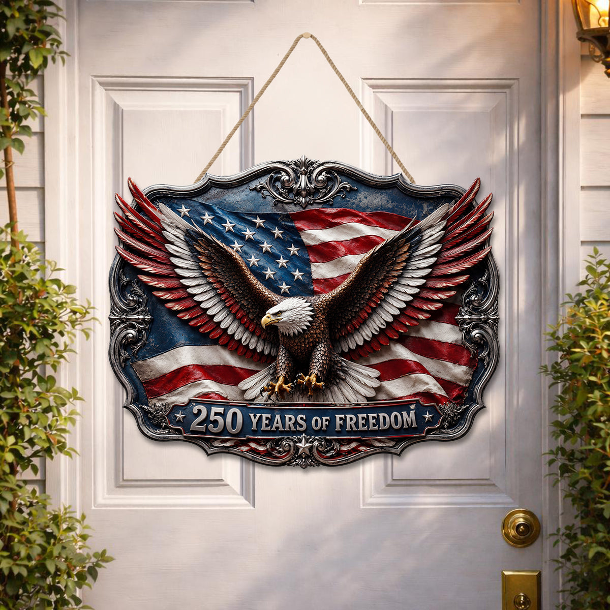 Shineful Freedom Wings Wood Sign