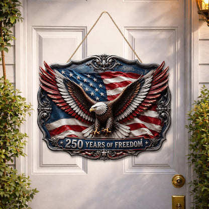 Shineful Freedom Wings Wood Sign