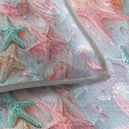 Shineful Quilt 3-Piece Set Coastal Shell