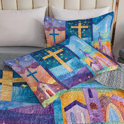 Shineful All Season Quilt 3-Piece Set God Faithful Journey