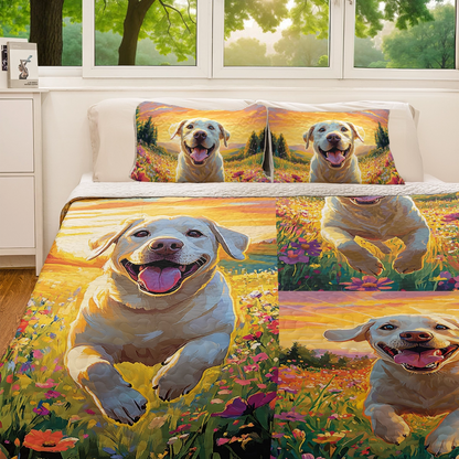 Shineful All Season Quilt 3-Piece Set - Labrador's Frolic
