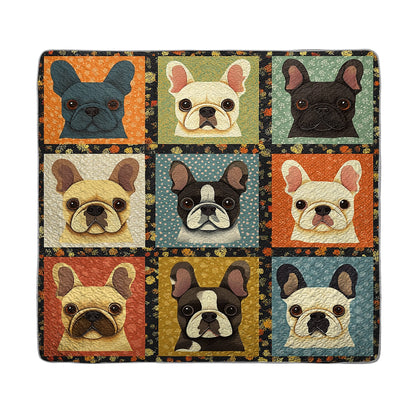 Shineful All Season Quilt 3-Piece Set - French Bulldog Snuggle