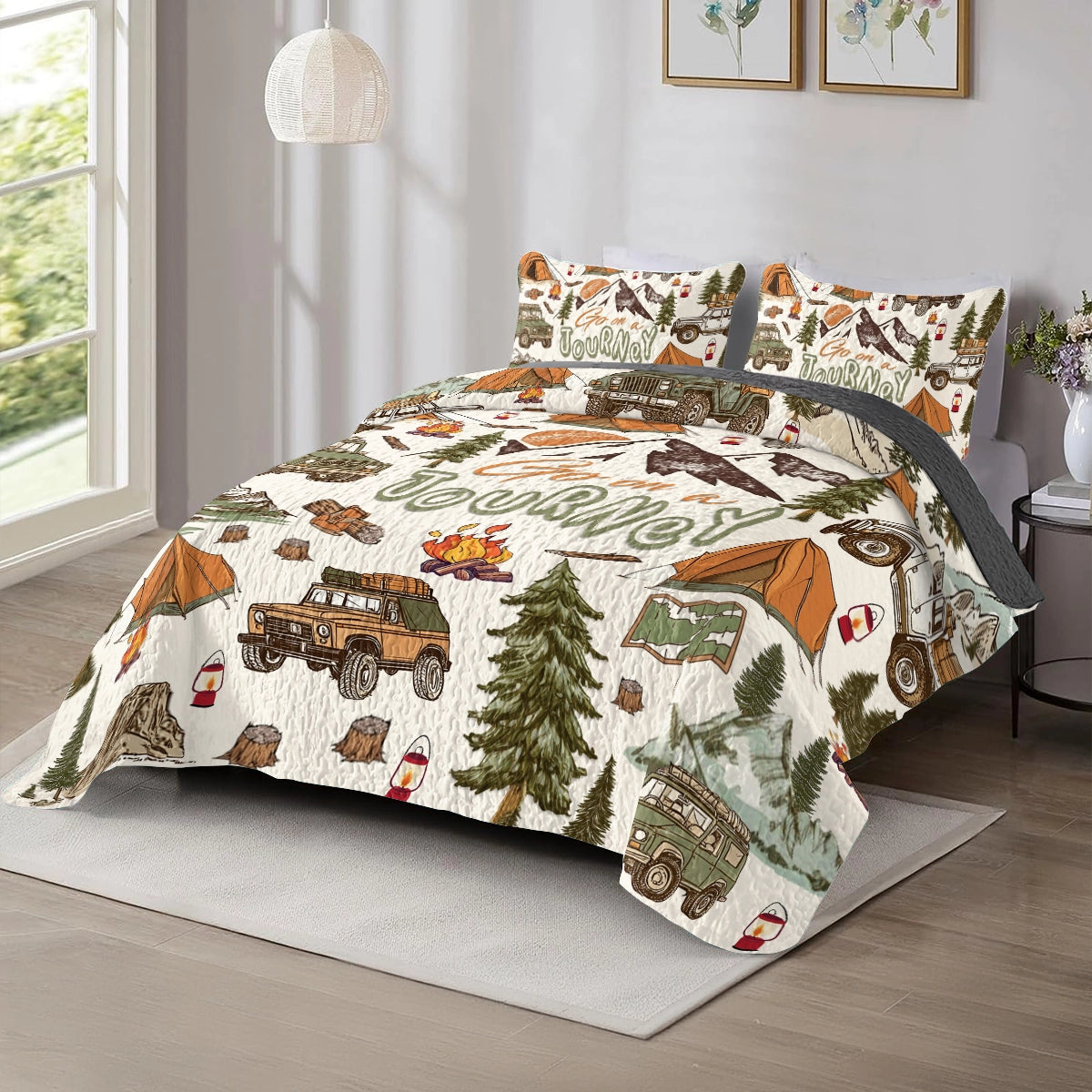 Shineful All Season Quilt 3-Piece Set - Camping Comfort