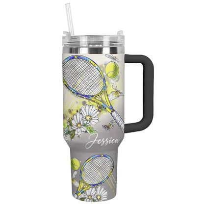 Shineful Personalized Tumbler Elegent Tennis