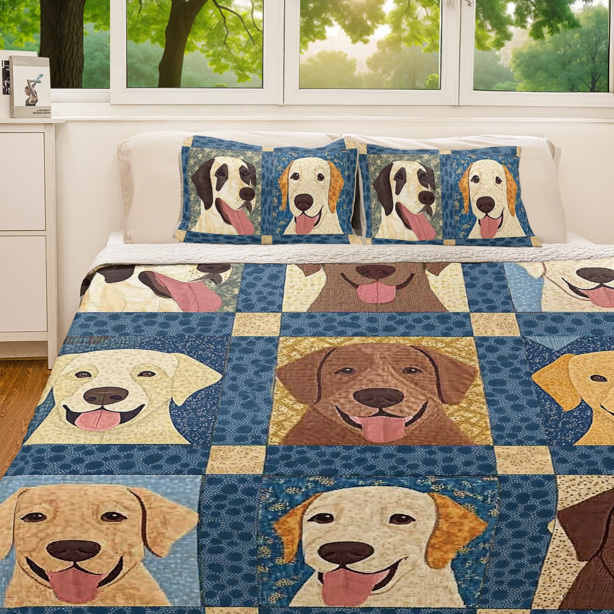 Shineful All Season Quilt 3-Piece Set - Labrador Lover's Delight