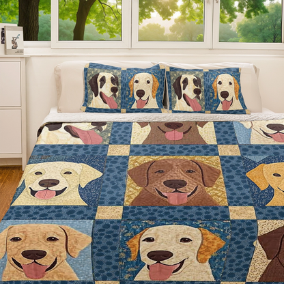 Shineful All Season Quilt 3-Piece Set - Labrador Lover's Delight