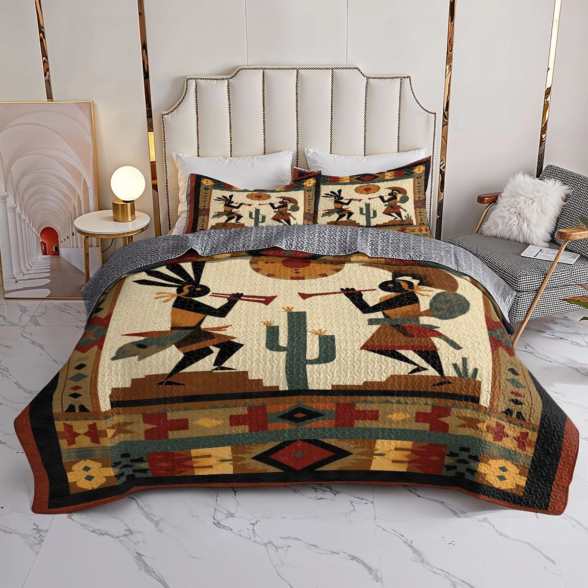 Shineful All Season Quilt 3-Piece Set Ancestral Steps