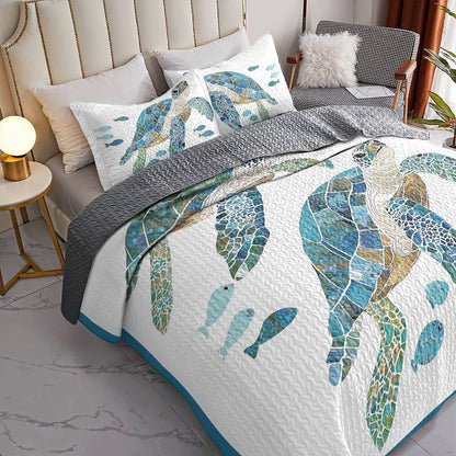 Shineful All Season Quilt 3-Piece Set - Underwater Bliss