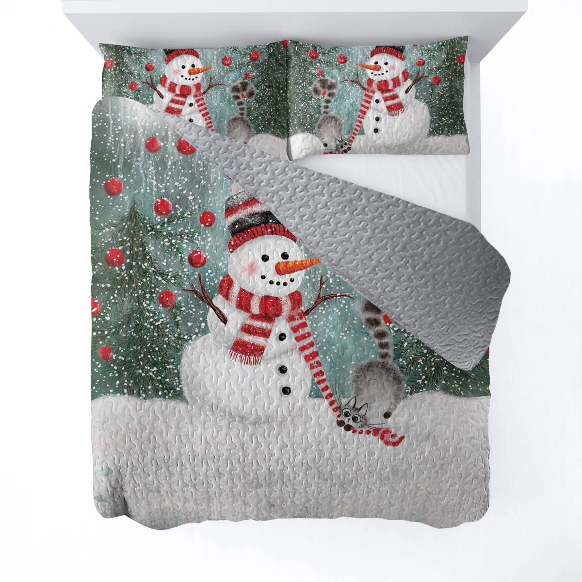 Shineful All Season Quilt 3-Piece Set Snowy Friends