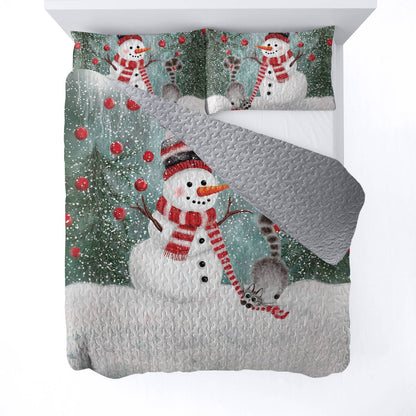 Shineful All Season Quilt 3-Piece Set Snowy Friends