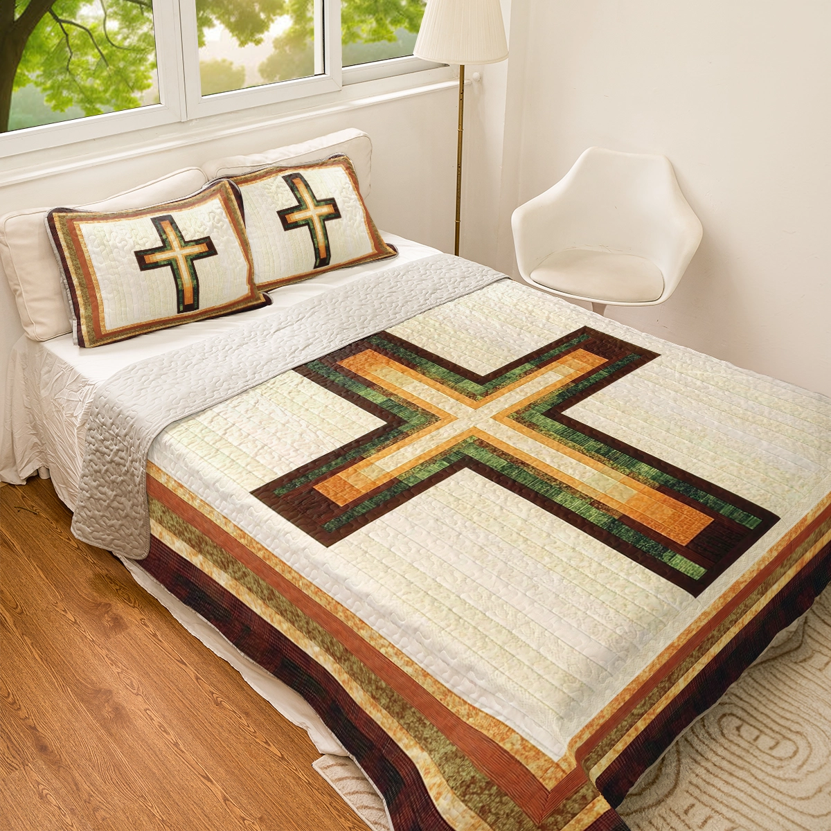 Shineful All Season Quilt 3-Piece Set - God Faith & Comfort