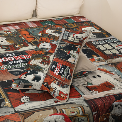 Shineful All Season Quilt 3-Piece Set Santa Bookish Boo