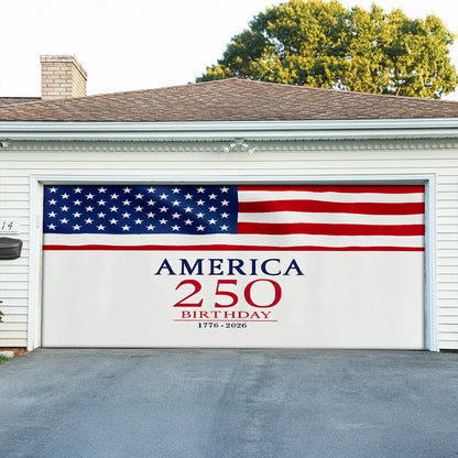 Shineful Garage Door Banner Decoration America 250th Anniversary