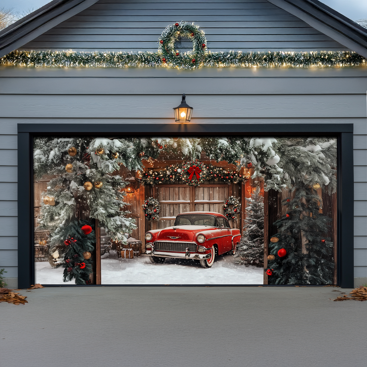 Shineful Garage Door Banner Decoration - Scarlet Drive