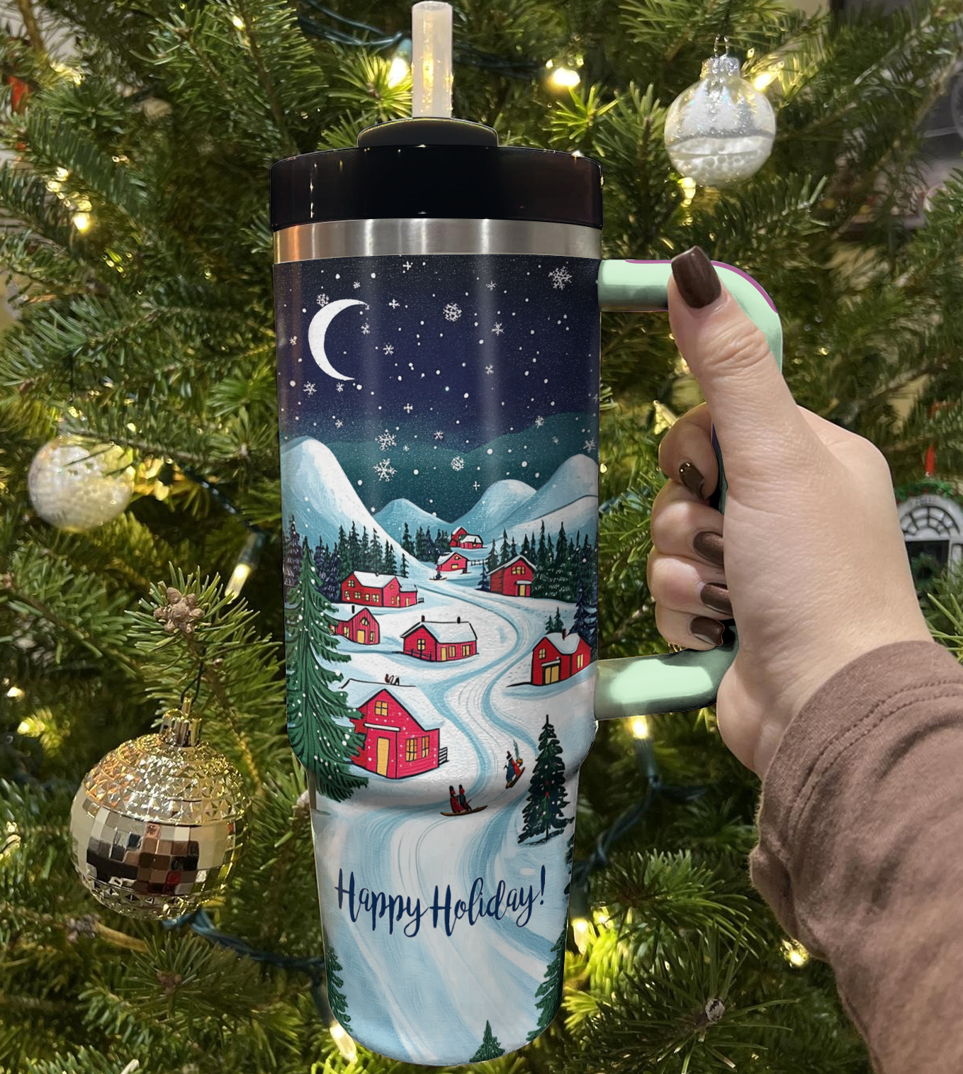 Shineful Tumbler Joyful Holiday Village