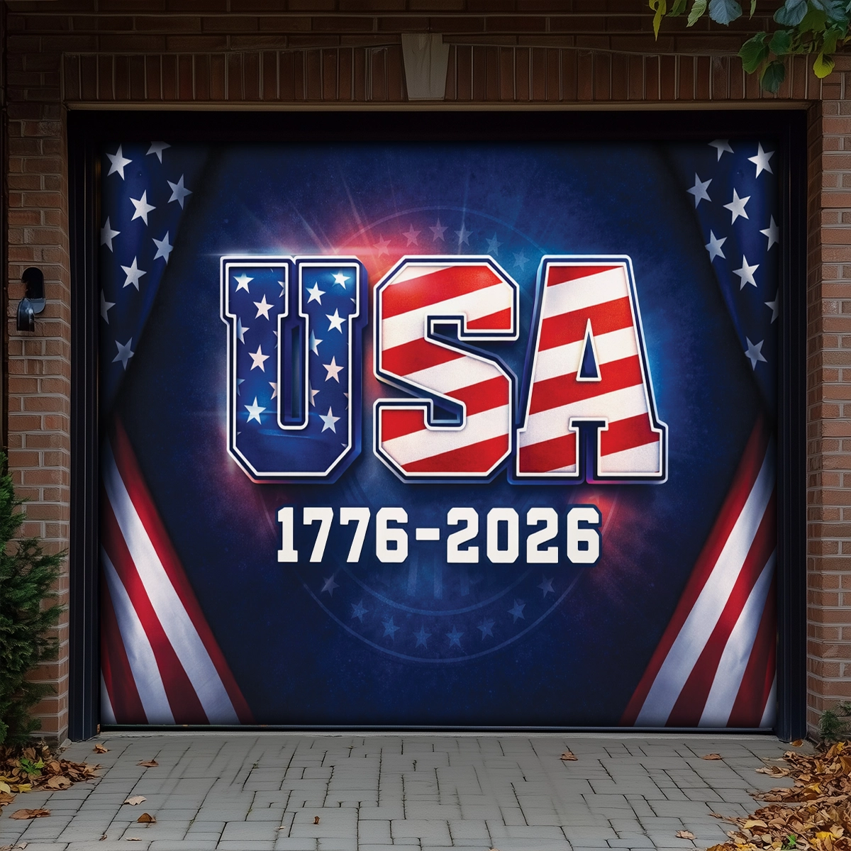 Shineful Garage Door Banner Decoration 250th Anniversary Legacy