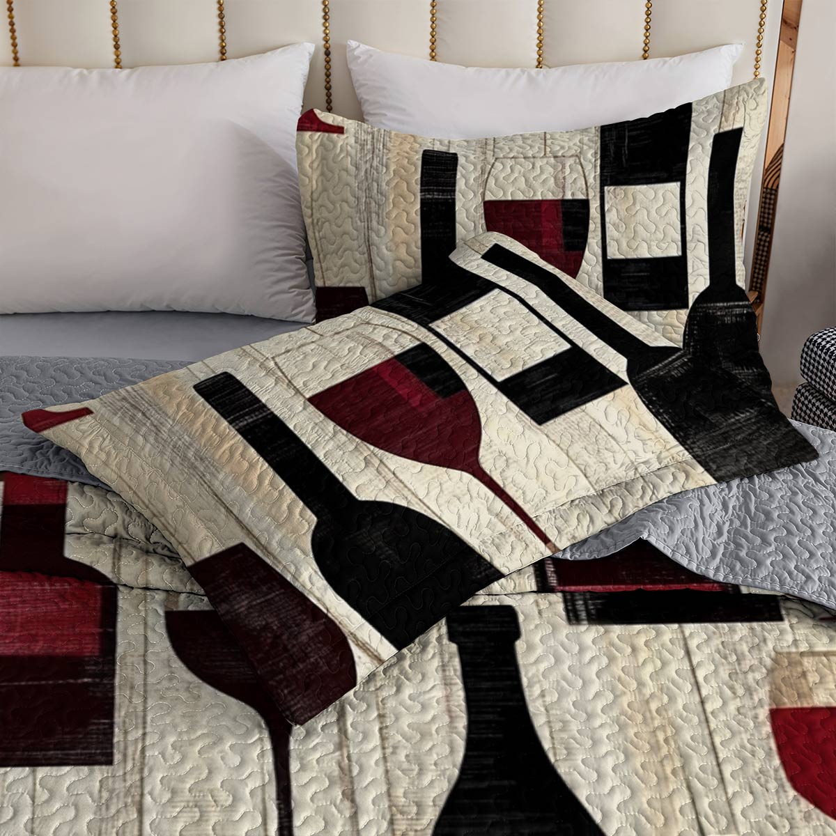 Shineful All Season Quilt 3-Piece Set Lustrous Wine