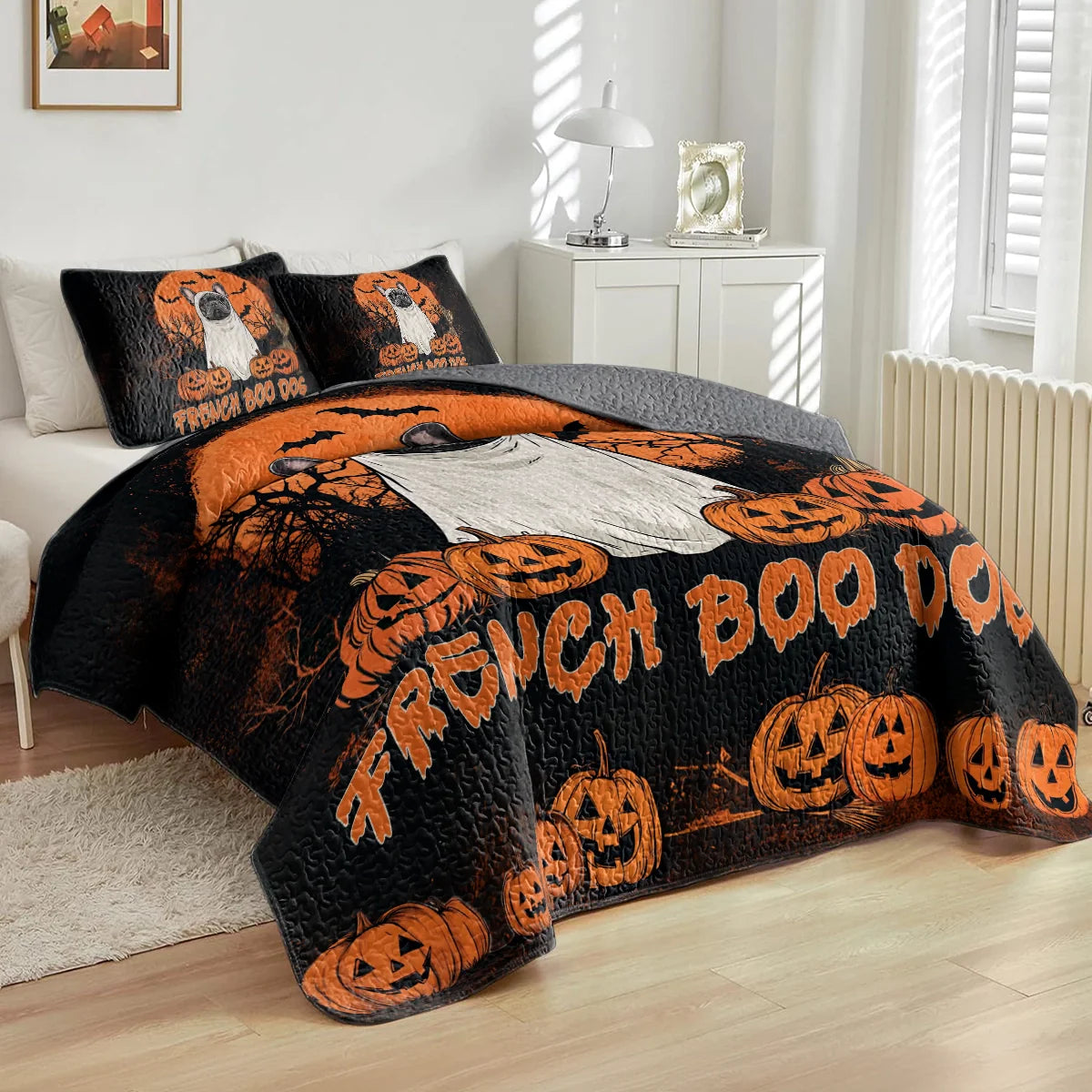 Shineful All Season Quilt 3-Piece Set - Friend Boo Dog