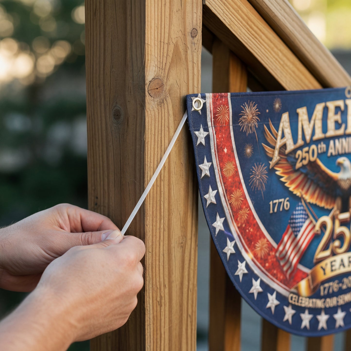 Shineful Decorative Fan Flag Grand Eagle Celebration – America 250th Anniversary
