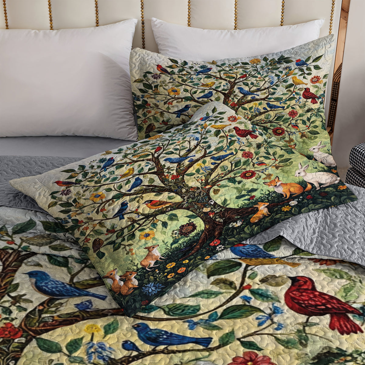 Shineful All Season Quilt 3-Piece Set Enchanted Forest Wildlife