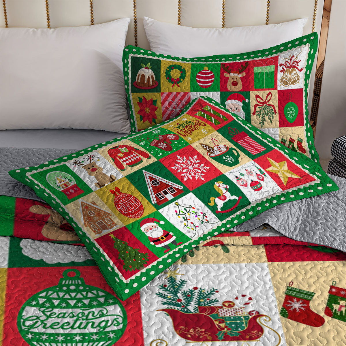 Shineful All Season Quilt 3-Piece Set Holiday Joy