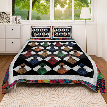 Shineful All Season Quilt 3-Piece Set - Black Women Harmony