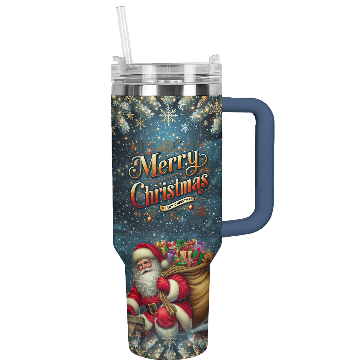 Shineful Tumbler Santa’s Nighttime Wonder