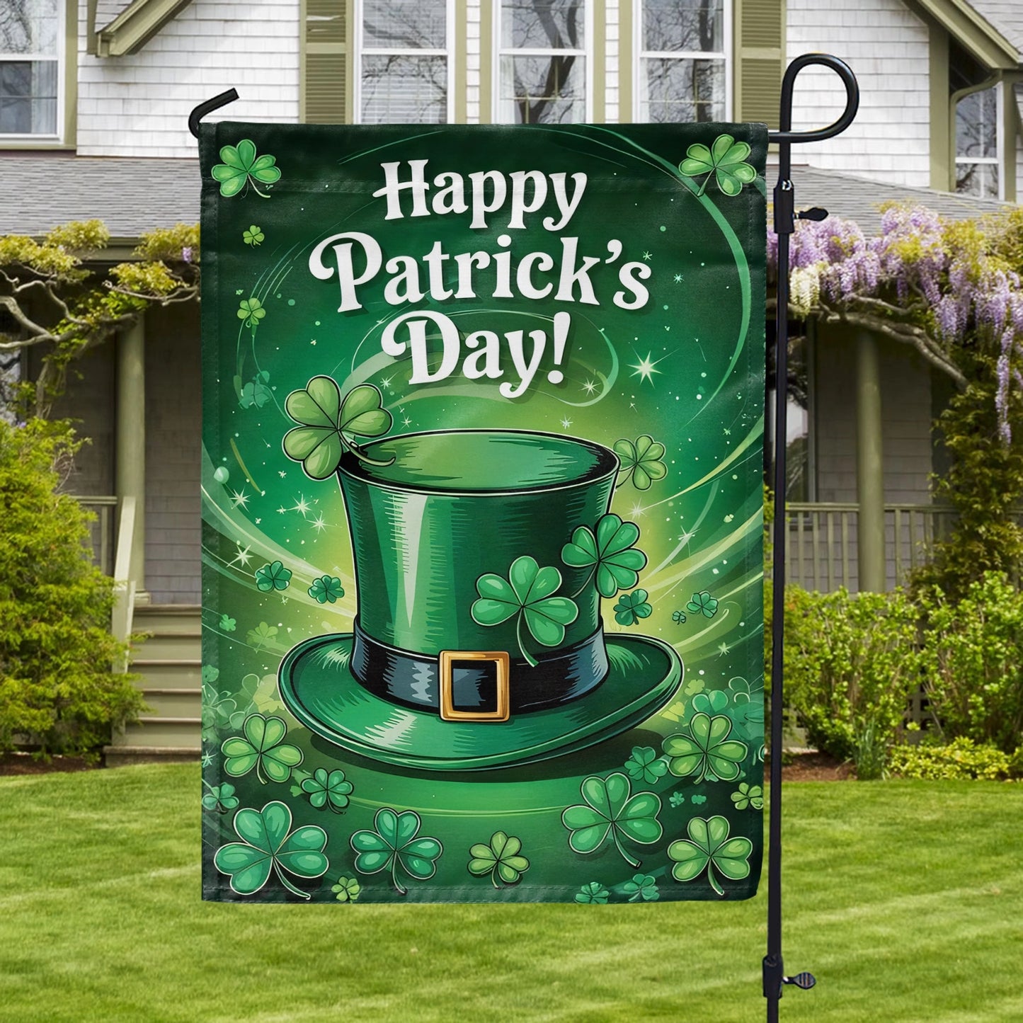 Shineful Gargen Flag 12" x 18"  - Emerald Luck Hat