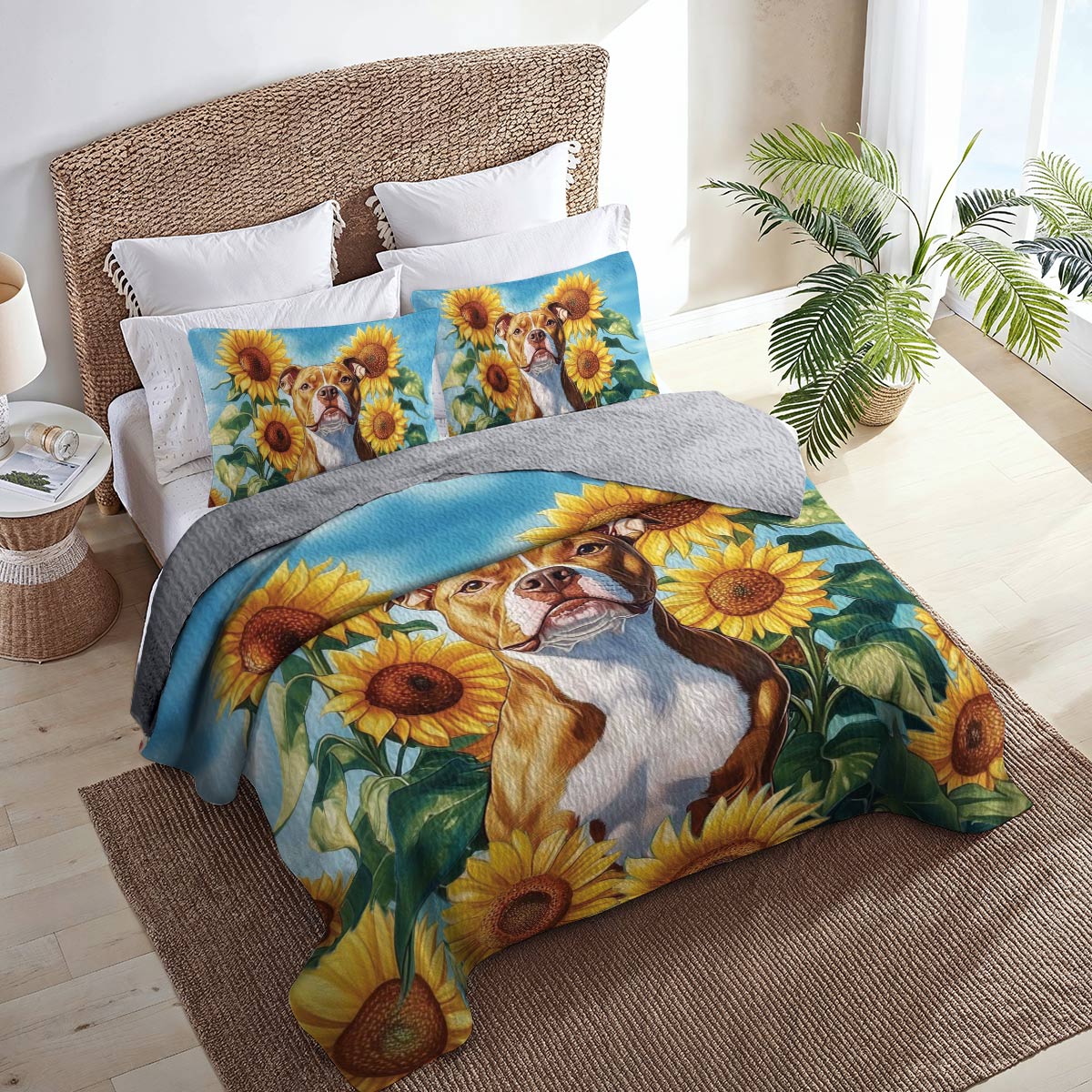 Shineful All Season Quilt 3-Piece Set Sunny Pup