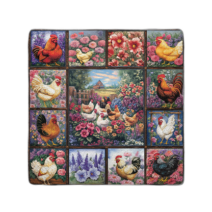 Shineful All Season Quilt 3-Piece Set Pink Blooms & Feathered Friends