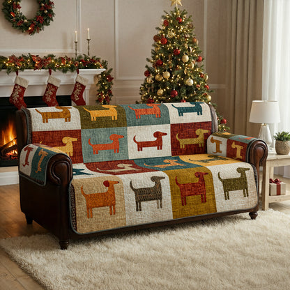 Shineful Sofa Cover Set Colorful Dachshund Patch