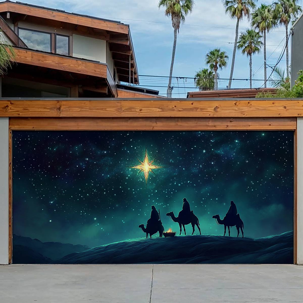 Shineful Garage Door Banner Decoration Starlit Journey