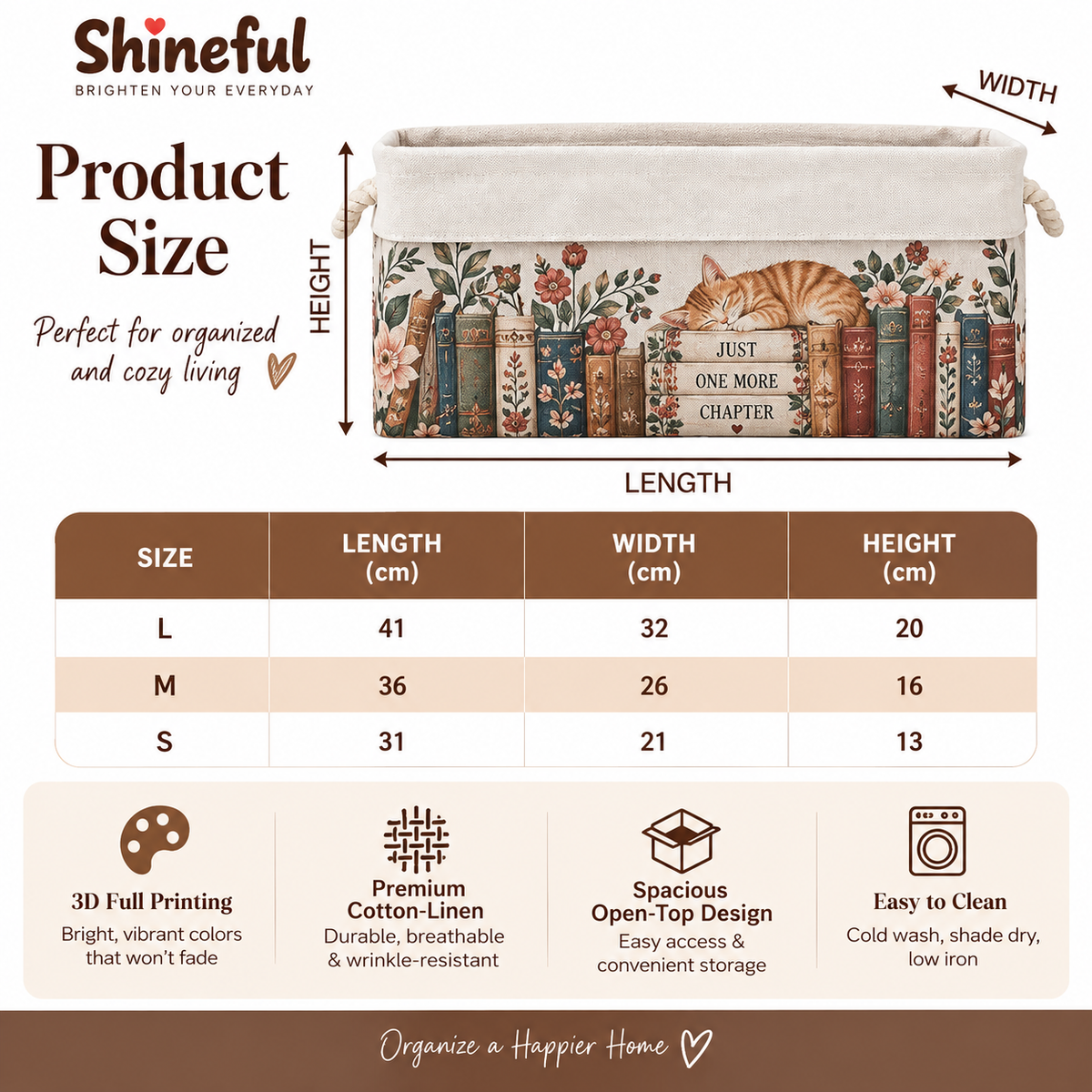 Shineful Dachshund Book Lover Book Basket