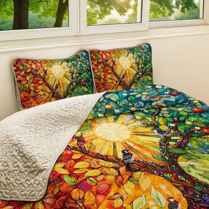 Shineful All Season Quilt 3-Piece Set Nature's Harmony