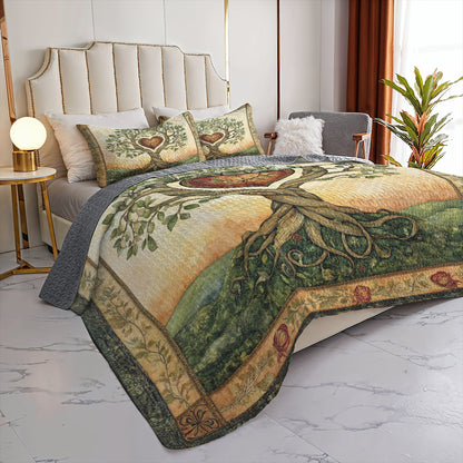 Shineful All Season Quilt 3-Piece Set Tree of Love