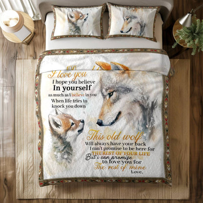 Shineful All Season Quilt 3-Piece Set Wolf Love