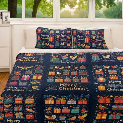 Shineful All Season Quilt 3-Piece Set Christmas Cheer Party