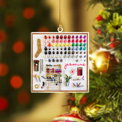 Shineful Personalized 2D Acrylic Ornament  Sewing Dreams