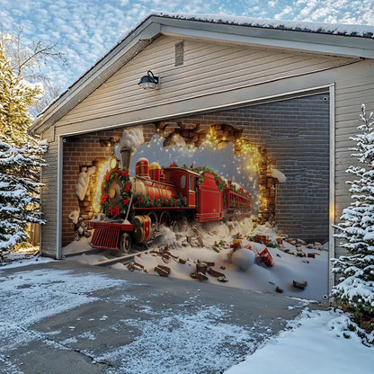 Shineful Garage Door Banner Decoration Festive Express Crash