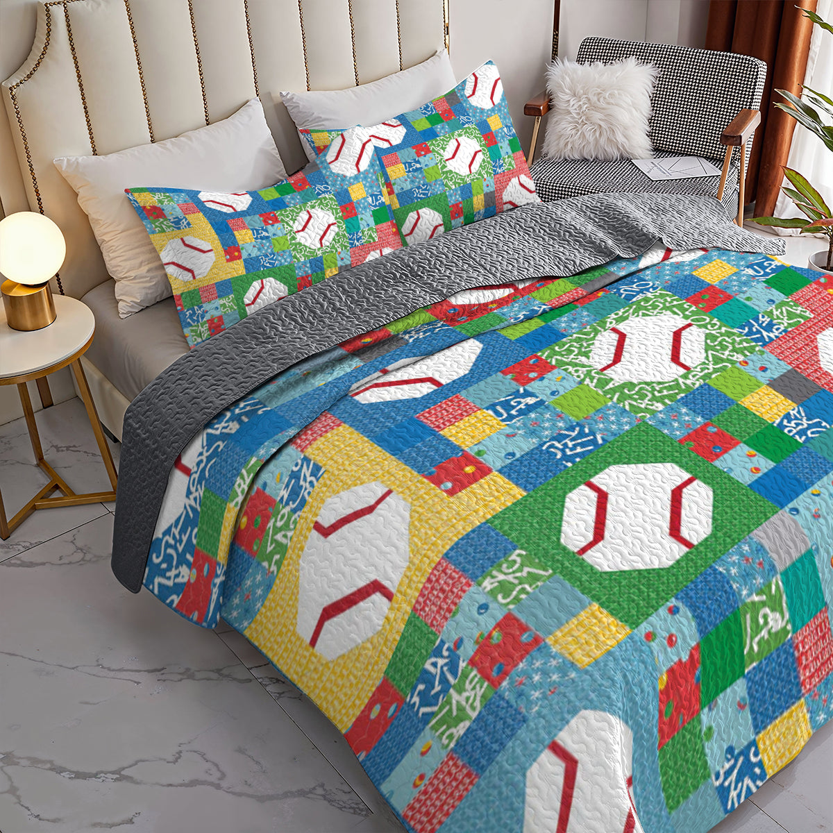 Shineful All Season Quilt 3-Piece Set Playful Pitch