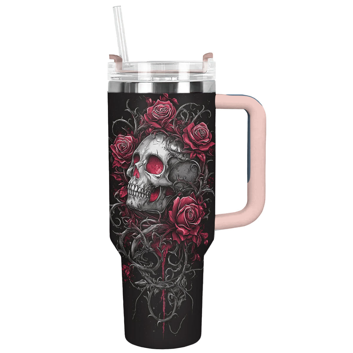 Shineful Tumbler - Crimson Rose Skull