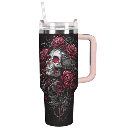 Shineful Tumbler - Crimson Rose Skull